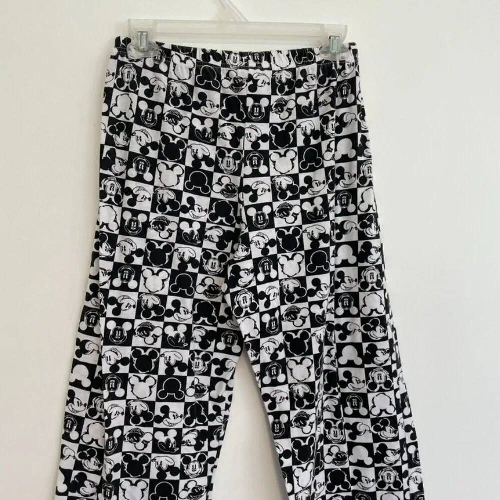 DISNEY x JERRY LEIGH Mickey Mouse Checker Print Lounge Pajama Pant Checkered JRS - Picture 14 of 16